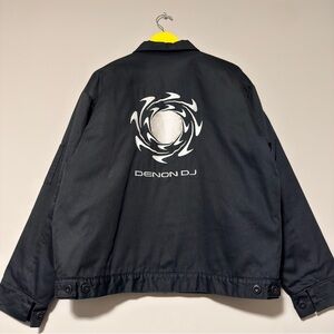 Denon Dj Jacket Embroidered Size Large Black
